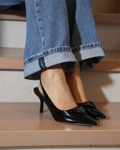 293AR Zapatilla Sintético Charol Negro
