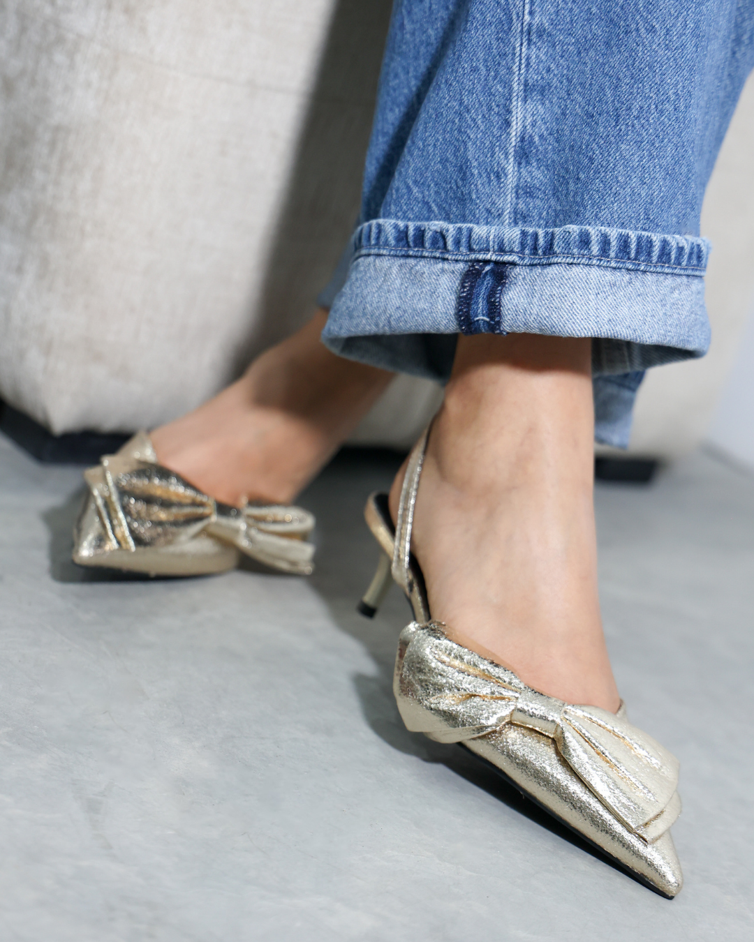 295AR Zapatilla Sintético Oro