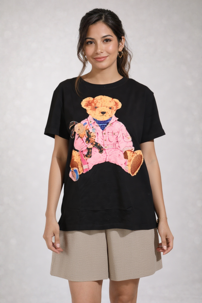 20589 Blusa Negro/Rosa