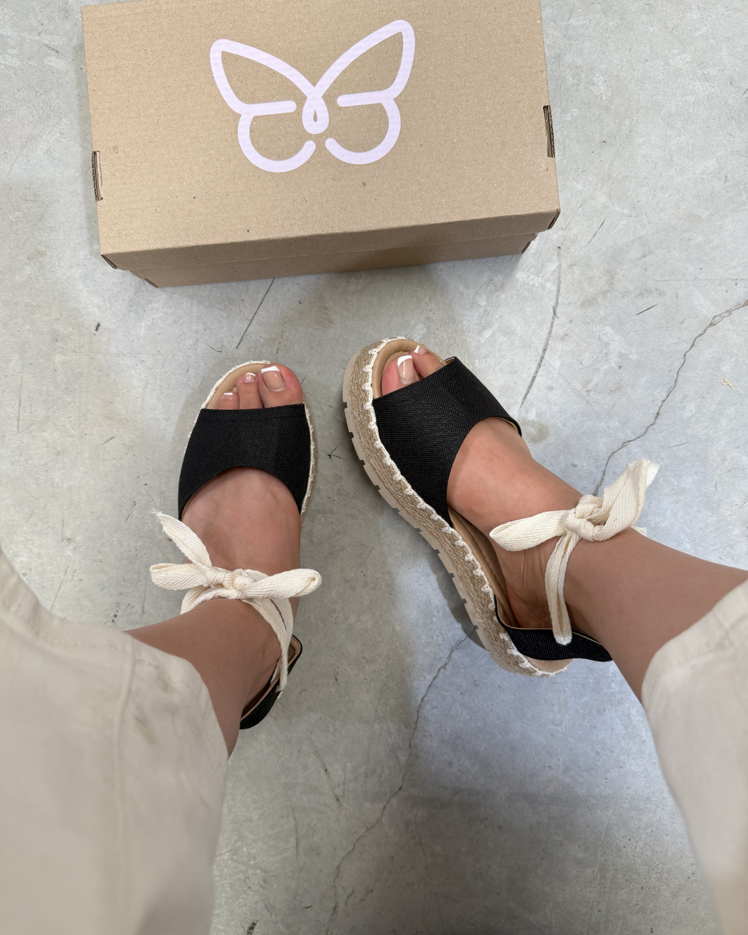 10016 Sandalia Textil Curri Negro