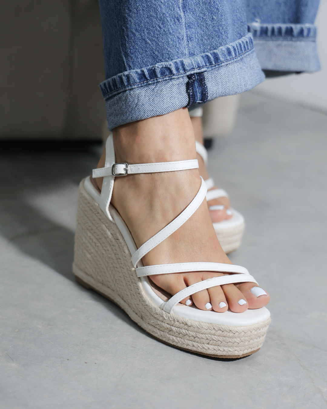 299AR Sandalia Sintético Blanco