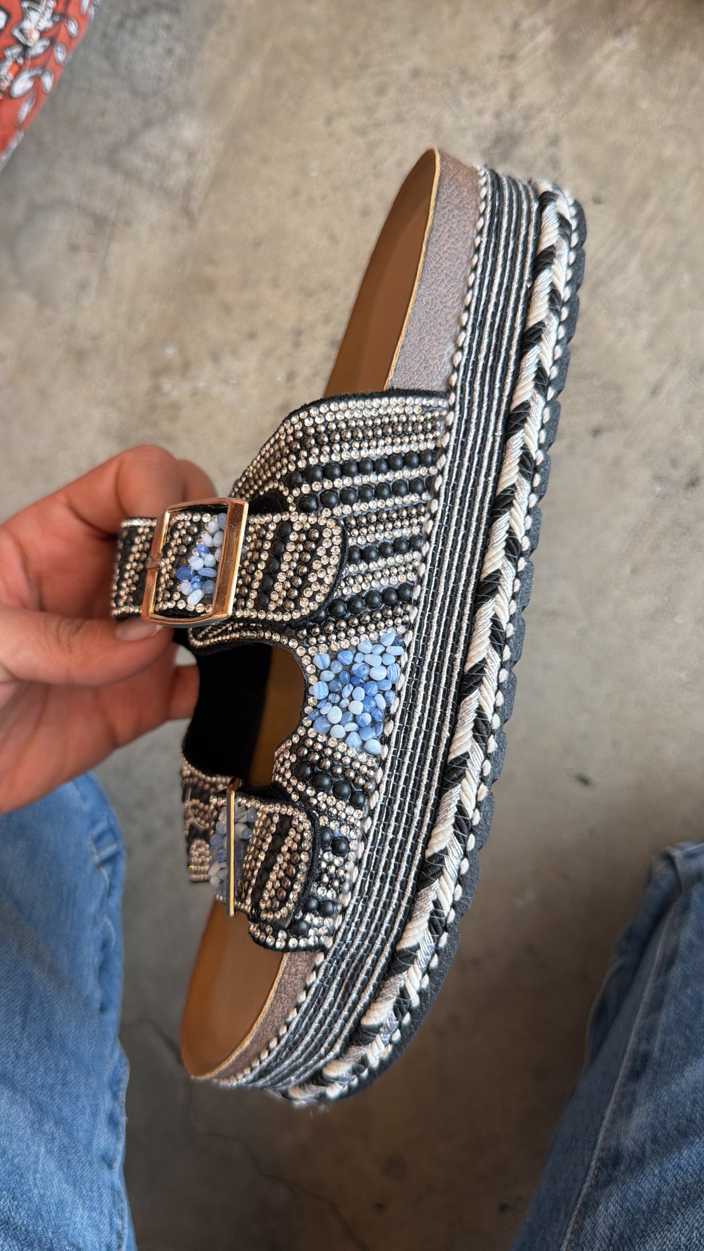 11A Sandalia Sintético Negro