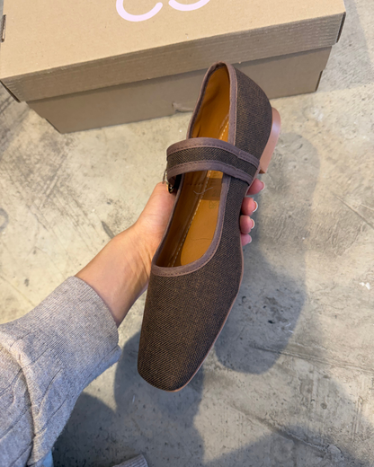 4070 Zapato Casual Textil Café Bitono