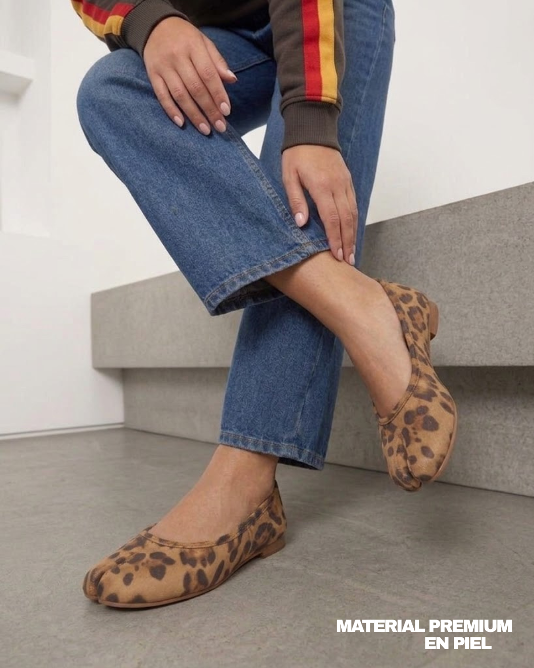 4801R Tabbi zapato estilo japones color animal print hecho con material de alta calidad