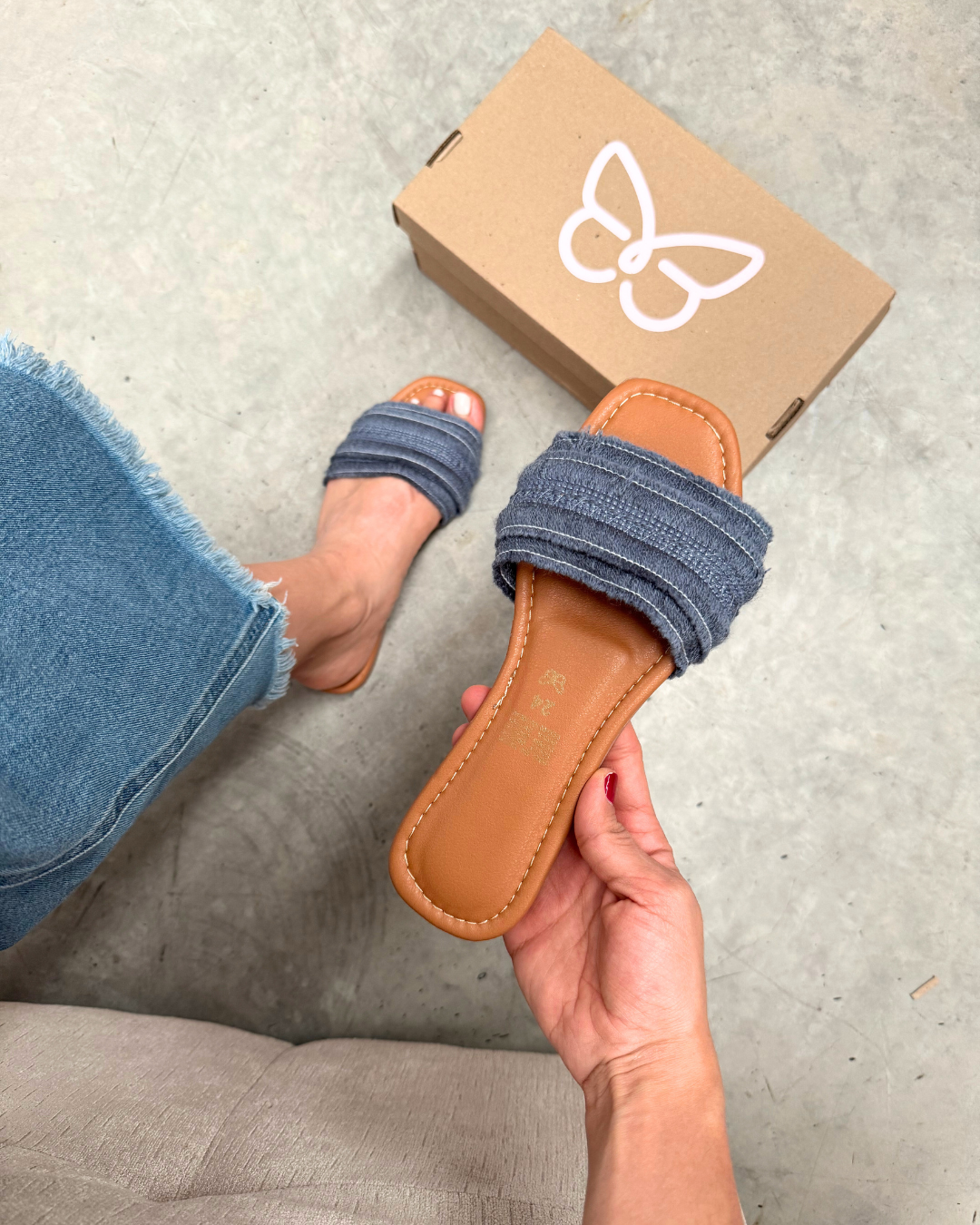 528RR Sandalia Textil Azul