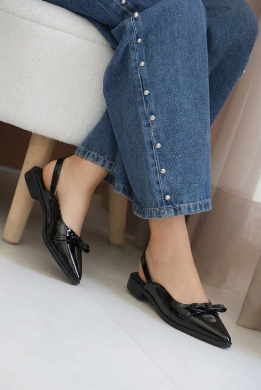3024R Casual Sintetico Charol Negro