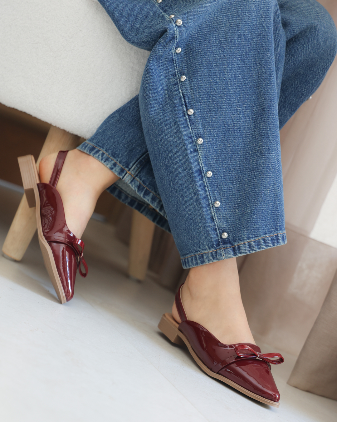 3024R Casual Sintetico Charol Vino