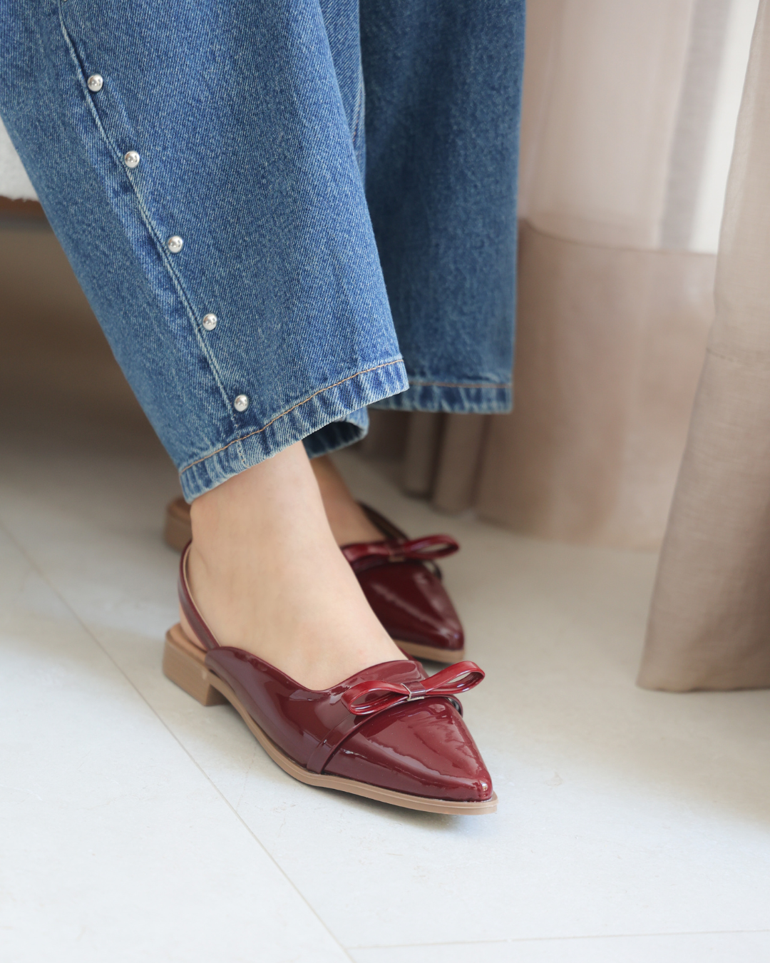 3024R Casual Sintetico Charol Vino