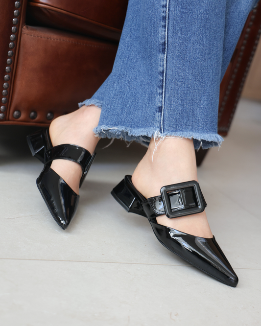 30030 Zapatilla Sintético Charol Negro