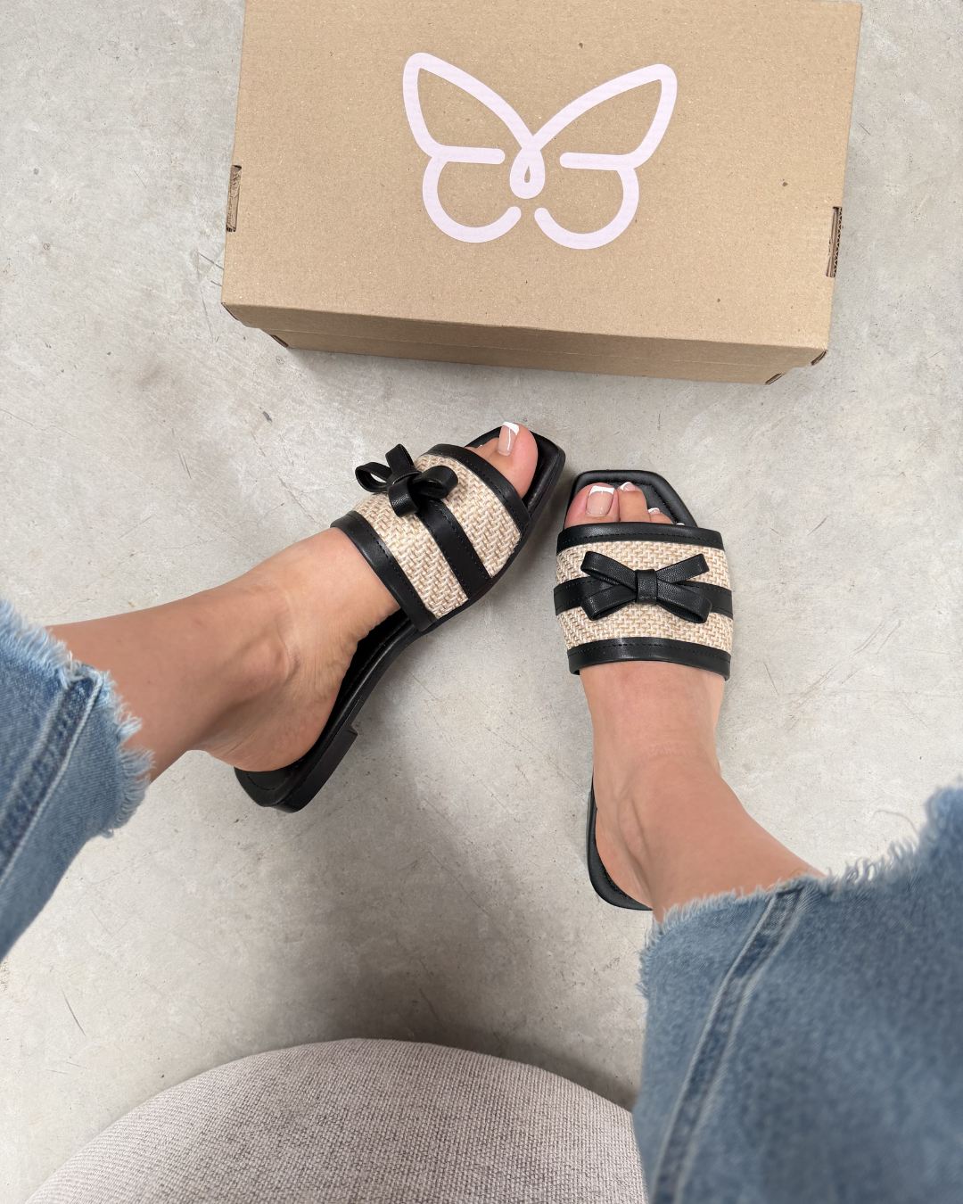356IV Sandalia Sintético Yute Natural/Nairobi Negro