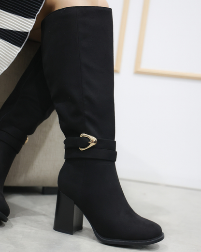 337AR Bota Sintético Durazno Negro