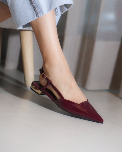 347AR Zapatilla Sintético Charol Vino