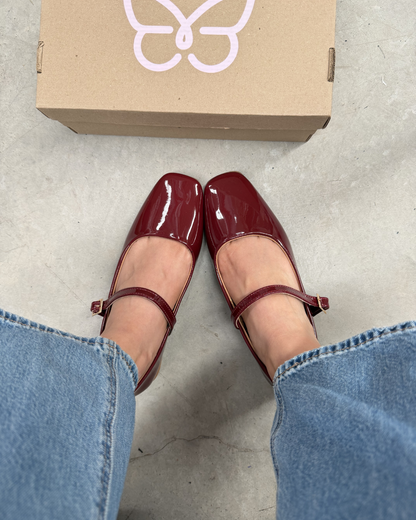 4069R Casual Sintético Charol Vino