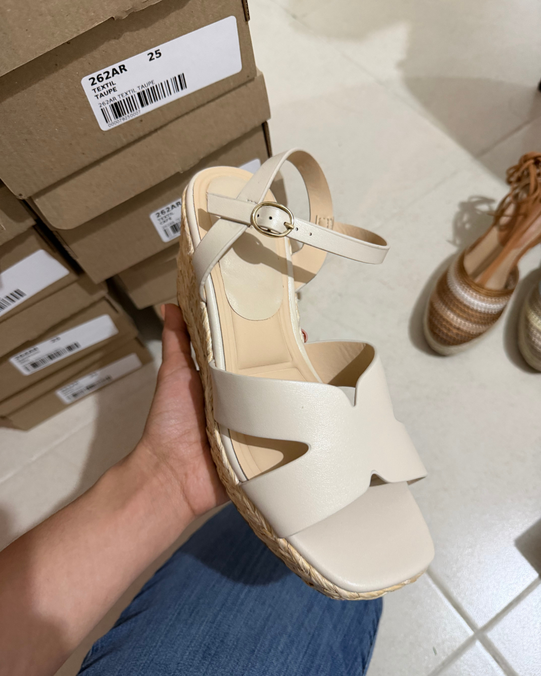 264AR Sandalia Sintético Beige