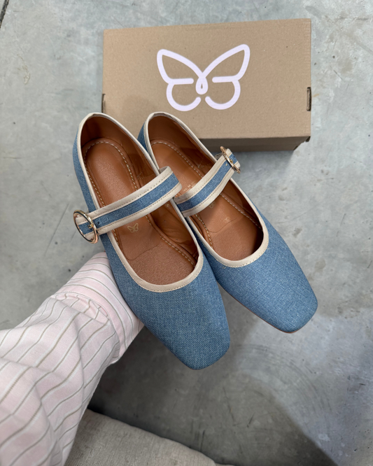 4070 Zapato Casual Textil Cielo