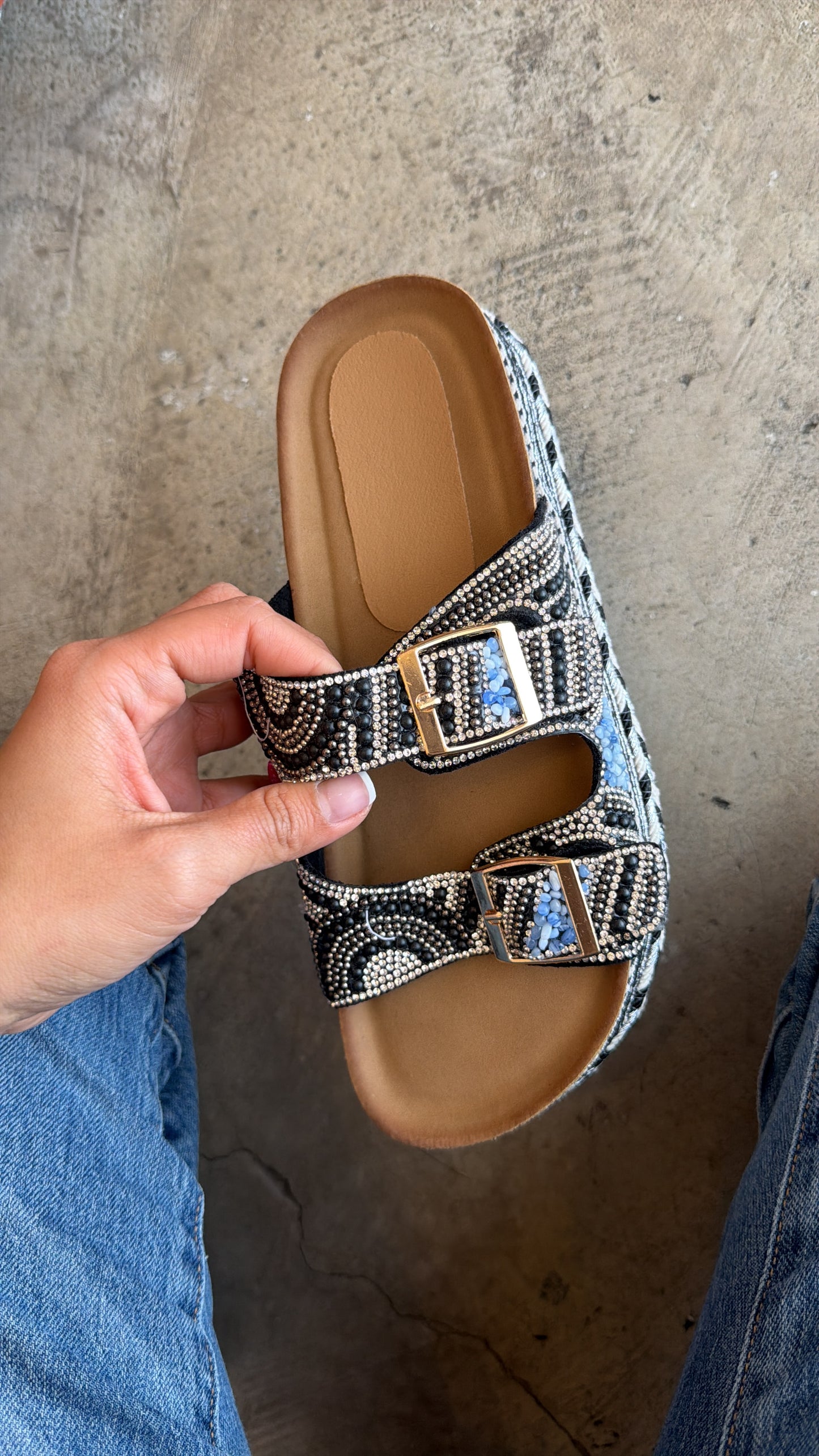 11A Sandalia Sintético Negro