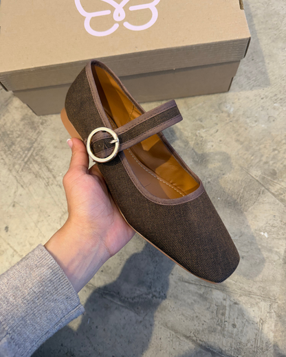 4070 Zapato Casual Textil Café Bitono