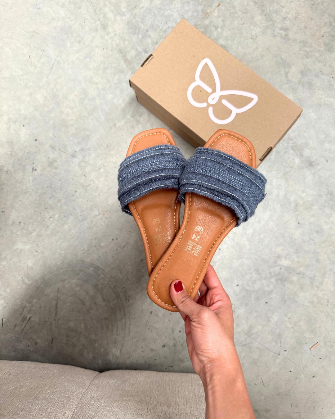 528RR Sandalia Textil Azul