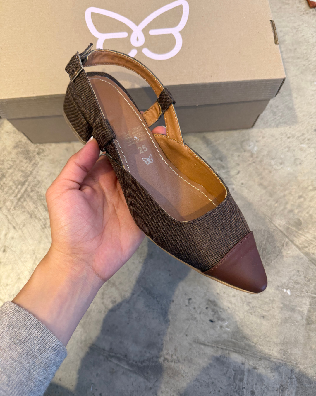 2505R Zapatilla Textil Café Bitono / Nairobi Madera