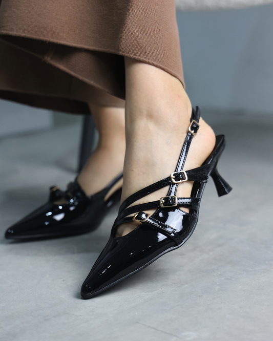 181I Zapatilla Sintético Charol Negro