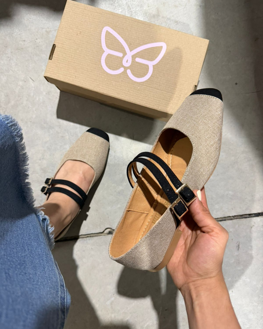 4062RR Casual Textil Crudo/Durazno Negro