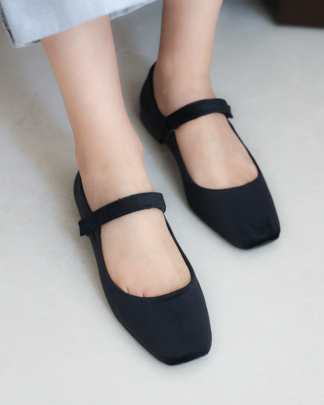 4063RR Zapato Casual Sintético Terciopelo Negro