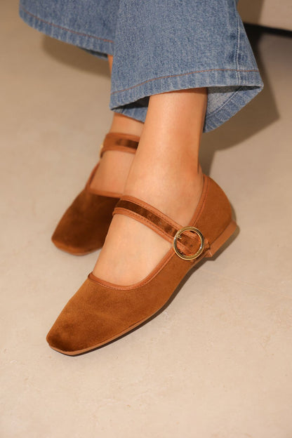 4070 Zapato Casual Sintético Terciopelo Melle Oscuro