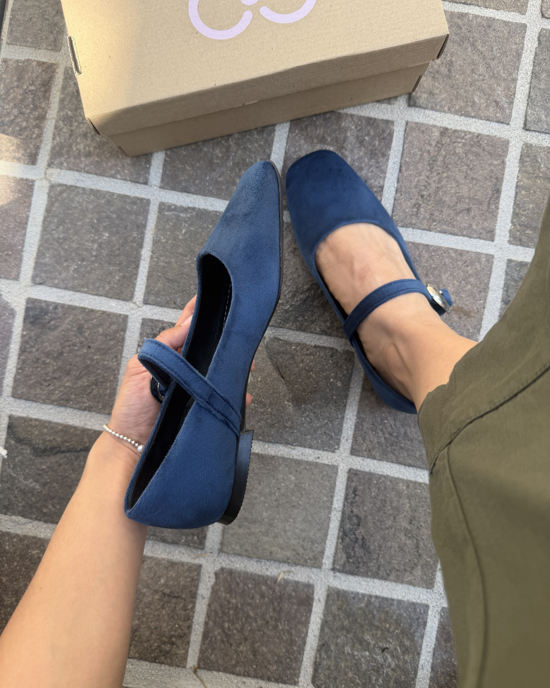 4068R Zapato Casual Sintético Terciopelo Marino