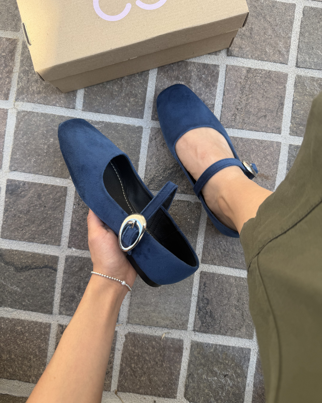 4068R Zapato Casual Sintético Terciopelo Marino