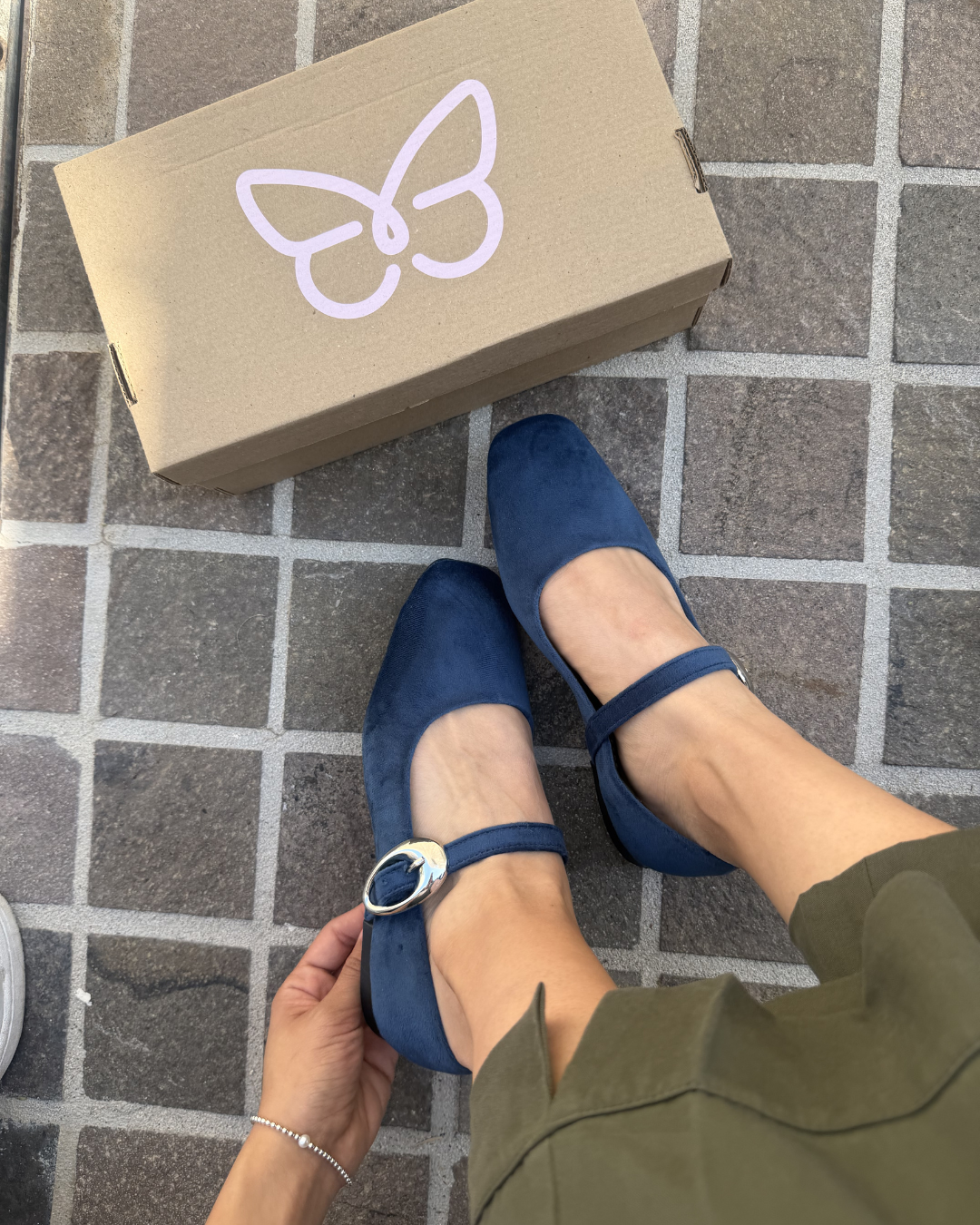 4068R Zapato Casual Sintético Terciopelo Marino