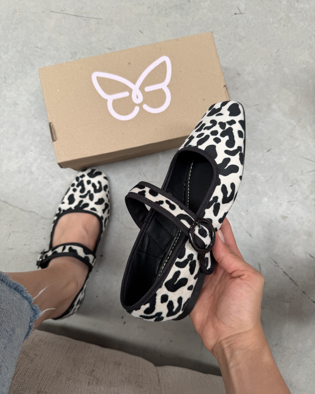 4070 Casual Sintético Dálmata Negro