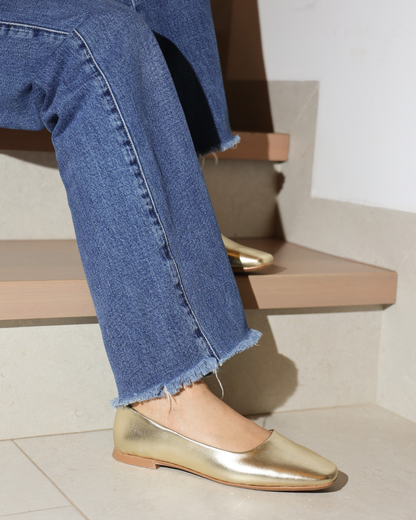 4077R Casual Sintético Napa Metálica Oro Inglés