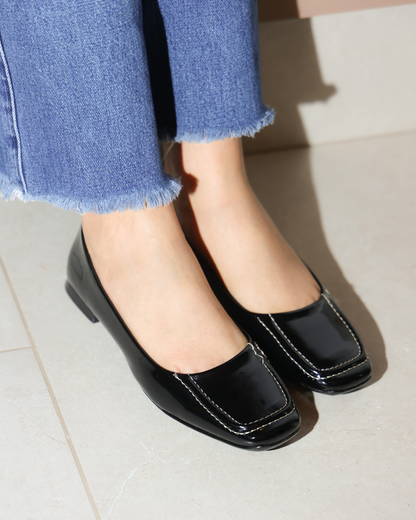 4079R Casual Sintético Charol Negro