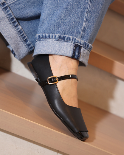 4084R Casual Sintético Nairobi Negro/Charol Negro