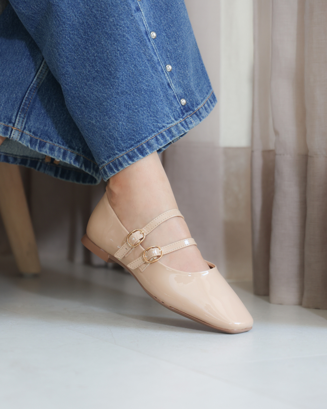 4092R Casual Sintético Charol Neutro