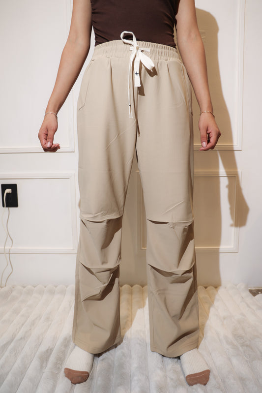 1850 pantalon holgado liso beige