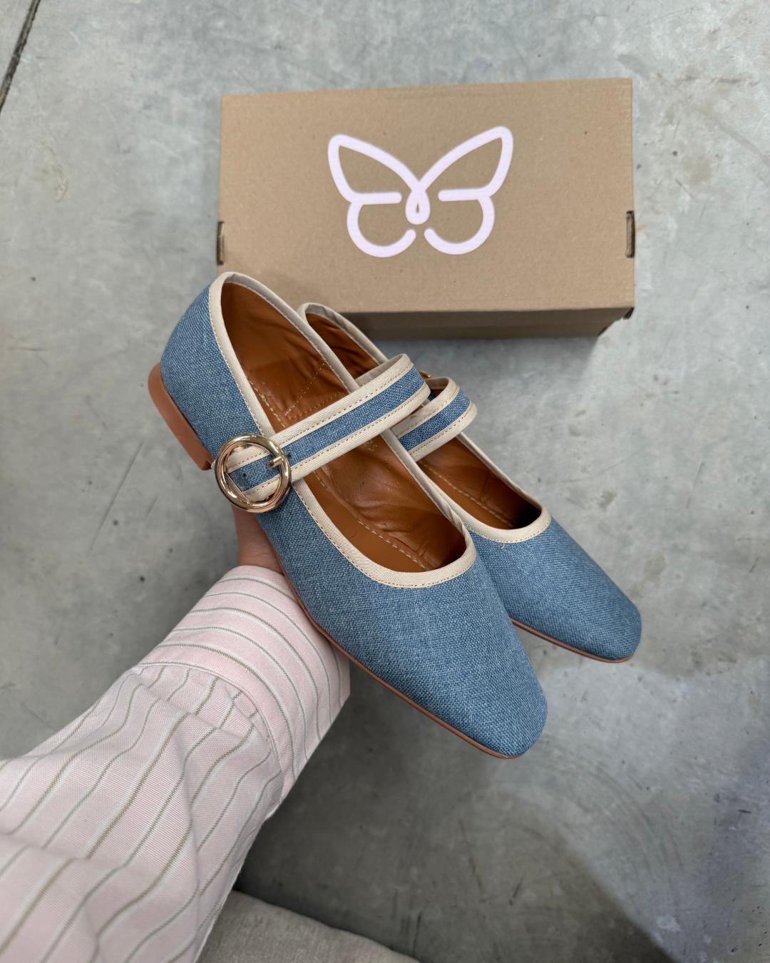 4070 Zapato Casual Textil Cielo