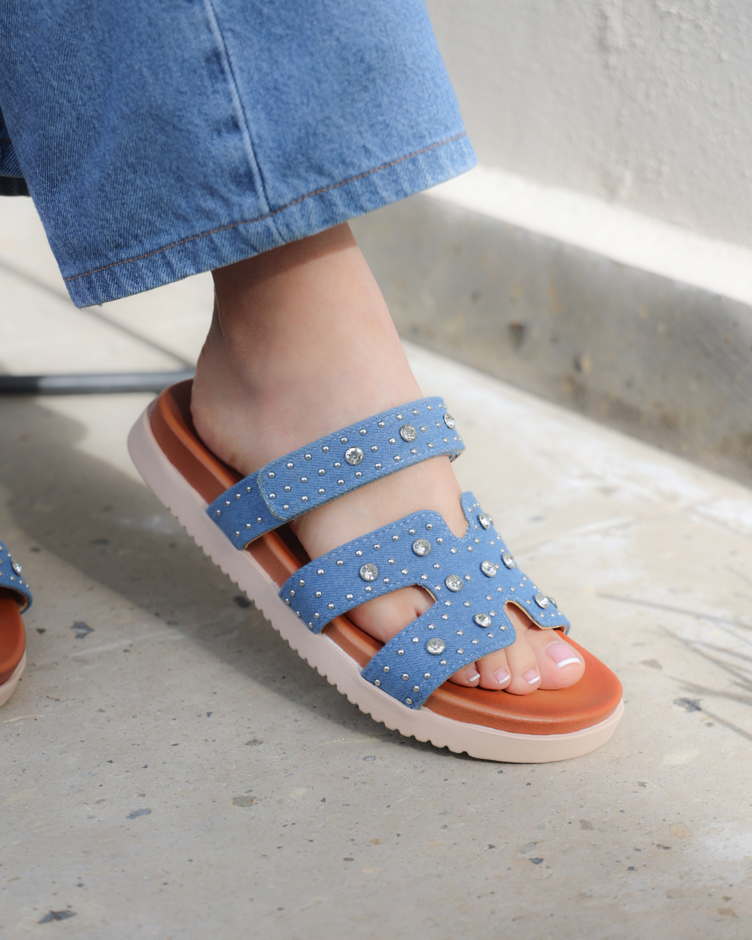 202I Sandalia Mezclilla Azul