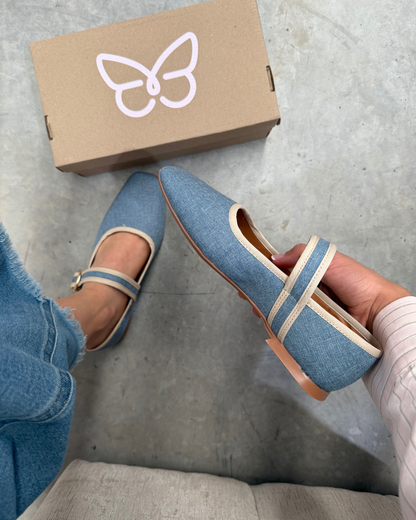 4070 Zapato Casual Textil Cielo