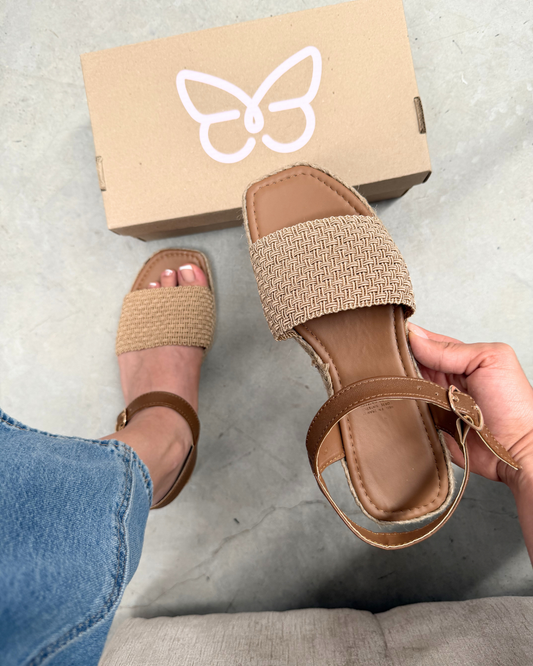 101DF Sandalia Textil Camel