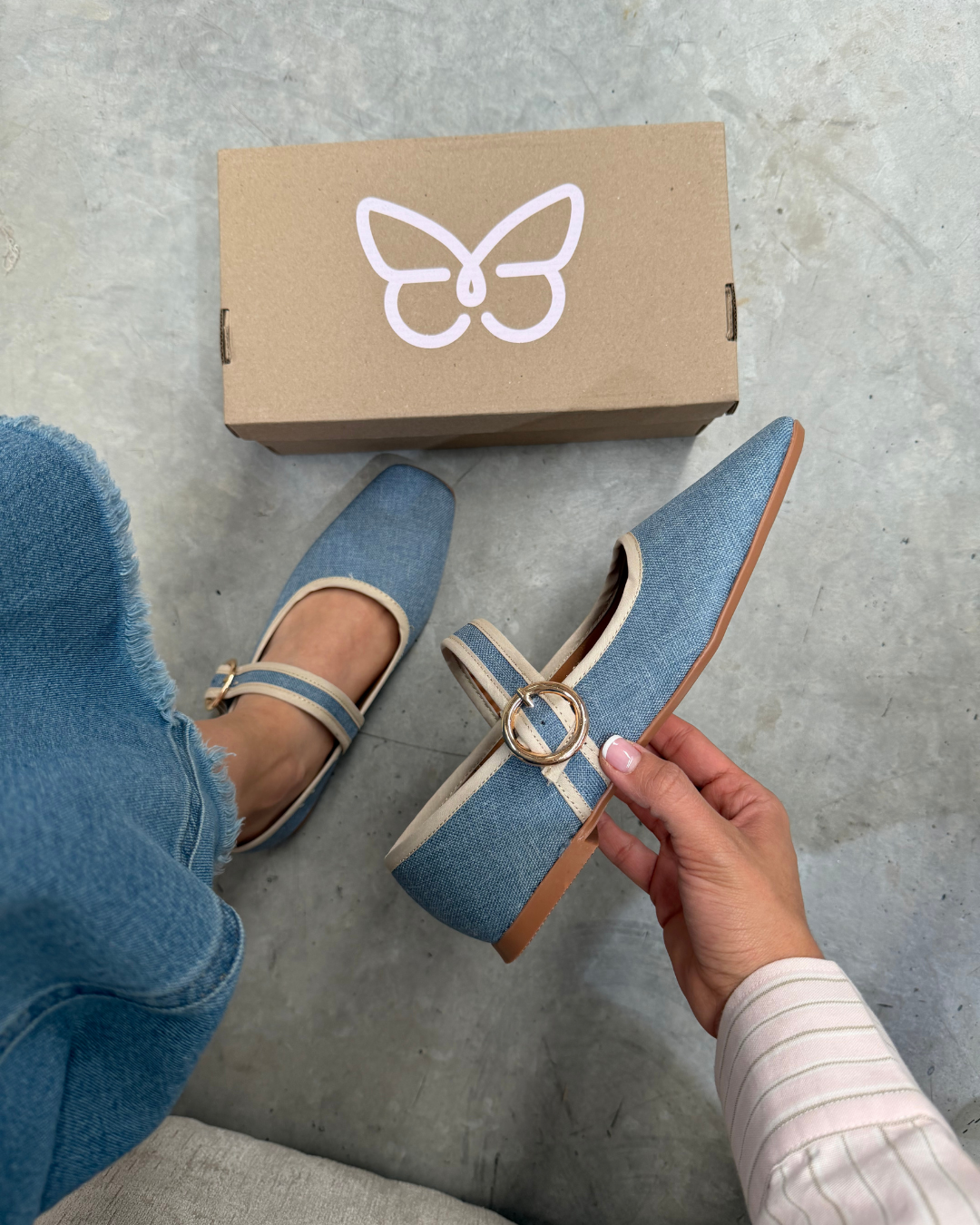 4070 Zapato Casual Textil Cielo