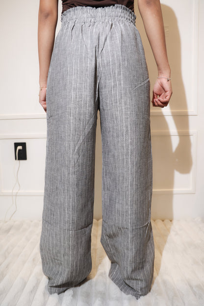 1873 pantalon con rayas gris tela fresca