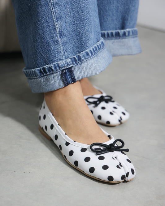4800R Casual Sintético Lunares Vintage Polka Blanco/Negro