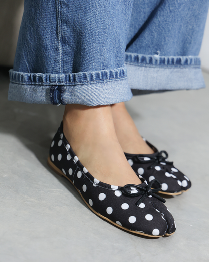 4800R Casual Sintético Lunares Vintage Polka Negro/Blanco