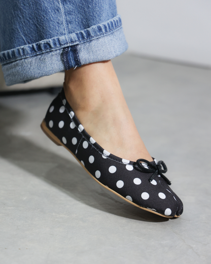 4800R Casual Sintético Lunares Vintage Polka Negro/Blanco
