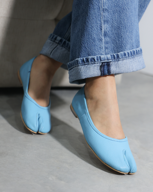 4801R Tabbi Piel Celeste Zapato Estilo Japones
