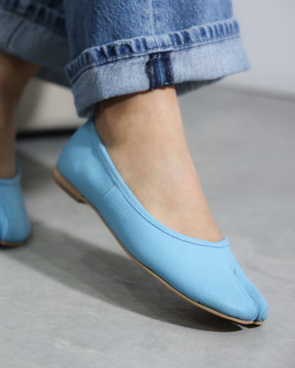 4801R Tabbi Piel Celeste Zapato Estilo Japones