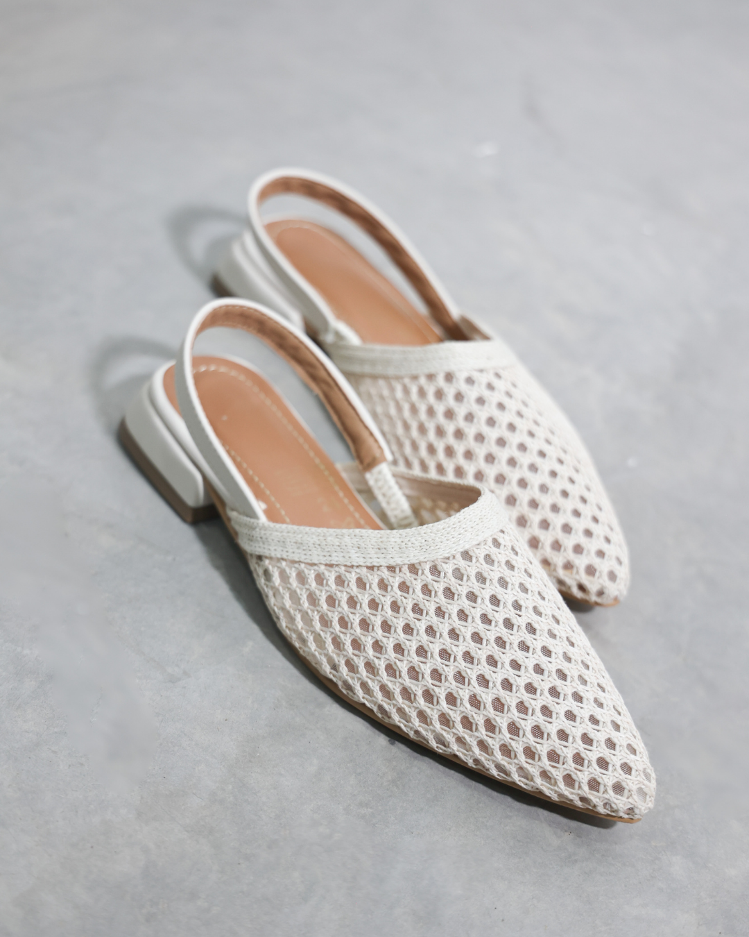 1518R Zapatilla Malla Textil Beige