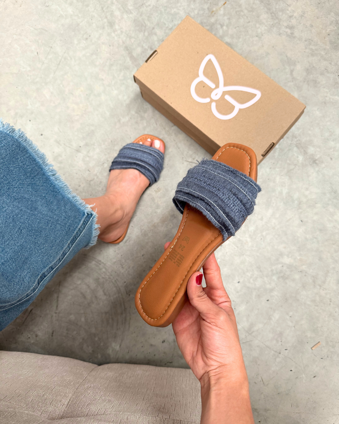 528RR Sandalia Textil Azul