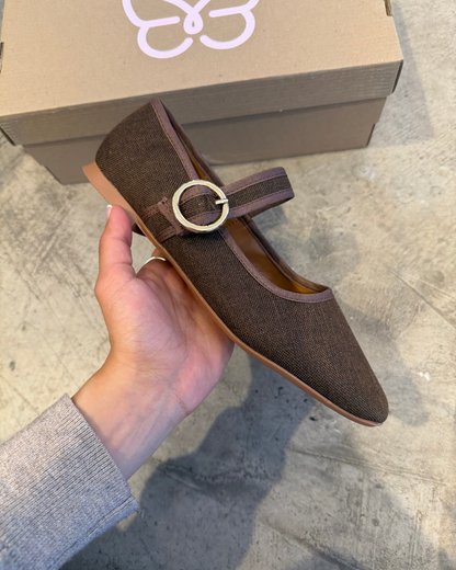 4070 Zapato Casual Textil Café Bitono